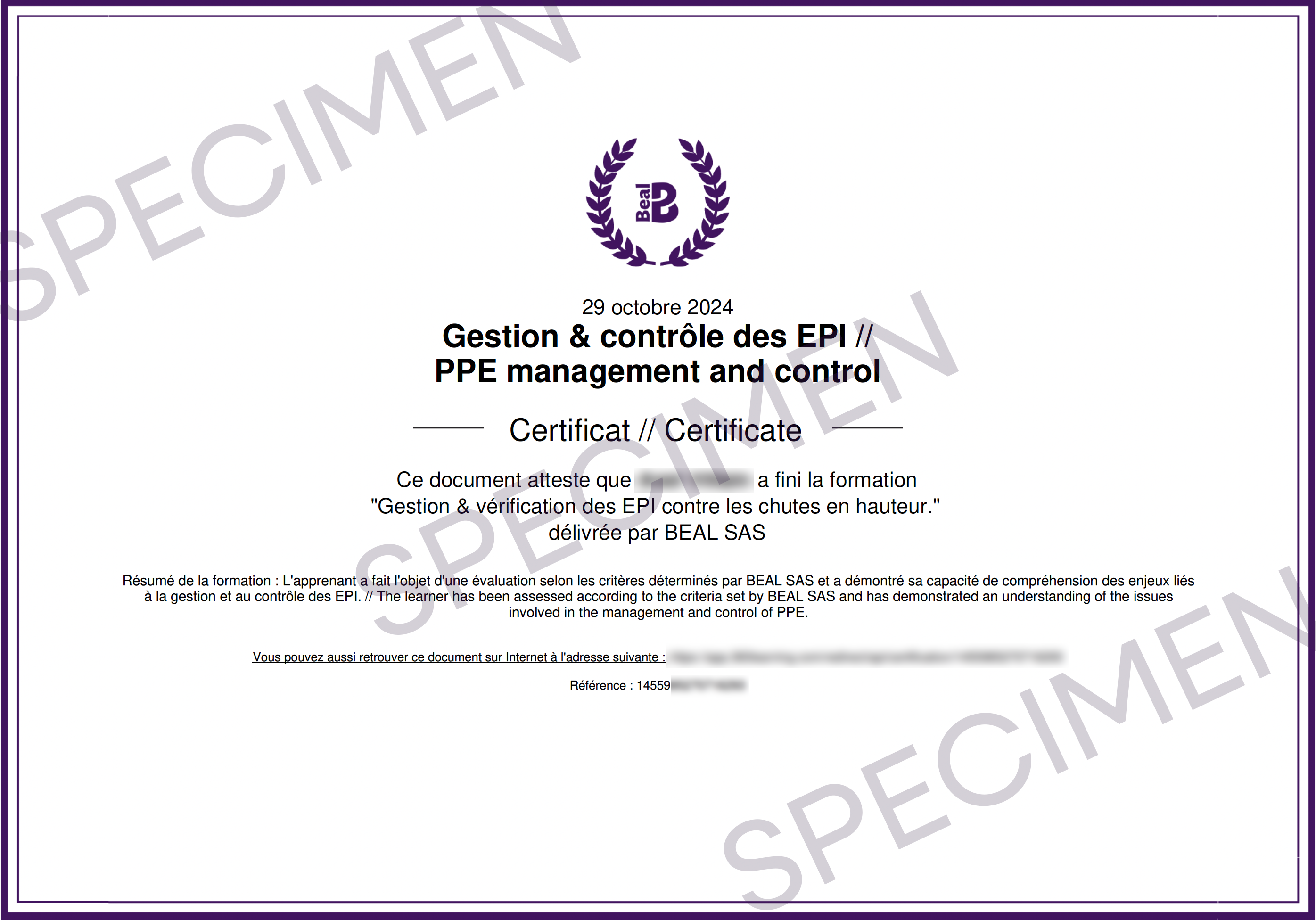 Digital training for PPE management and inspection